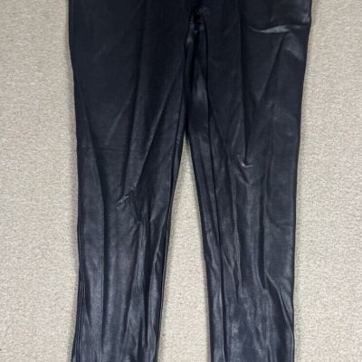 Spanx Size S Faux Leather Leggings for Women Black Stretch Preppy Travel Pants